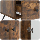 Sideboard med skuffe Røget eg 66 x 34,5 x 95 cm Konstrueret træ