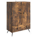 Sideboard med skuffe Røget eg 66 x 34,5 x 95 cm Konstrueret træ