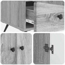 Sideboard Grå sonoma-eg 66 x 34,5 x 95 cm Konstrueret træ