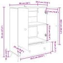 Sideboard Gammelt træ 66 x 34,5 x 95 cm Konstrueret træ
