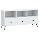 TV-skab med skuffe Hvid 102 x 34,5 x 50 cm Konstrueret træ