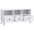 TV-skab med skuffe Hvid 102 x 34,5 x 50 cm Konstrueret træ