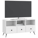 TV-skab Hvid højglans 102 x 34,5 x 50 cm Konstrueret træ