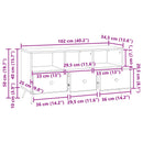 TV-skab Gammelt træ 102 x 34,5 x 50 cm Konstrueret træ