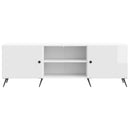 TV-skab Hvid højglans 150 x 31 x 50 cm Konstrueret træ