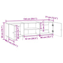 TV-skab Artisan-eg 150 x 31 x 50 cm Konstrueret træ