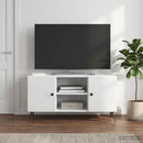 TV-skab Hvid højglans 102 x 34,5 x 50 cm Konstrueret træ