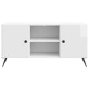TV-skab Hvid højglans 102 x 34,5 x 50 cm Konstrueret træ