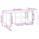 TV-skab Røget eg 102 x 34,5 x 50 cm Konstrueret træ