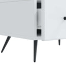 TV-skab med skuffe Hvid 147 x 34,5 x 30 cm Konstrueret træ