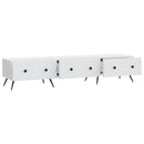 TV-skab med skuffe Hvid 147 x 34,5 x 30 cm Konstrueret træ