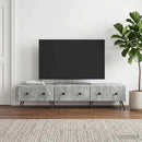 TV-skab med skuffe Betongrå 147 x 34,5 x 30 cm Konstrueret træ