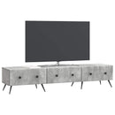 TV-skab med skuffe Betongrå 147 x 34,5 x 30 cm Konstrueret træ