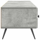 TV-skab med skuffe Betongrå 147 x 34,5 x 30 cm Konstrueret træ