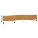 TV-skab Hvid højglans 147 x 34,5 x 30 cm Konstrueret træ