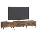 TV-skab med skuffe Røget eg 147 x 34,5 x 30 cm Konstrueret træ