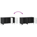 TV-skab Sort 99 x 34,5 x 50 cm Konstrueret træ