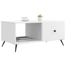 Sofabord Hvid 90 x 50 x 40 cm Konstrueret træ