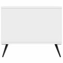Sofabord Hvid højglans 90 x 50 x 40 cm Konstrueret træ