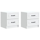 Natskab 2 pcs Hvid 43 x 34,5 x 44,5 cm Konstrueret træ