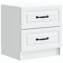 Natskab 2 pcs Hvid 43 x 34,5 x 44,5 cm Konstrueret træ