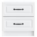 Natskab 2 pcs Hvid 43 x 34,5 x 44,5 cm Konstrueret træ