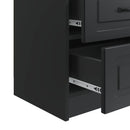 Natskab 2 pcs Sort 43 x 34,5 x 44,5 cm Konstrueret træ