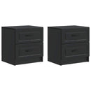 Natskab 2 pcs Sort 43 x 34,5 x 44,5 cm Konstrueret træ