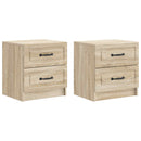 Natskab 2 pcs Sonoma-eg 43 x 34,5 x 44,5 cm Konstrueret træ