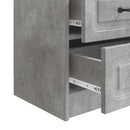 Natskab 2 pcs Betongrå 43 x 34,5 x 44,5 cm Konstrueret træ