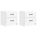 Natskab 2 pcs Hvid højglans 43 x 34,5 x 44,5 cm Konstrueret træ