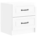 Natskab 2 pcs Hvid højglans 43 x 34,5 x 44,5 cm Konstrueret træ