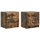 Natskab 2 pcs Røget eg 43 x 34,5 x 44,5 cm Konstrueret træ