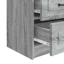 Natskab 2 pcs Grå sonoma-eg 43 x 34,5 x 44,5 cm Konstrueret træ