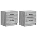 Natskab 2 pcs Grå sonoma-eg 43 x 34,5 x 44,5 cm Konstrueret træ