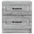 Natskab 2 pcs Grå sonoma-eg 43 x 34,5 x 44,5 cm Konstrueret træ