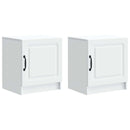 Natskab 2 pcs Hvid 43 x 34,5 x 47 cm Konstrueret træ