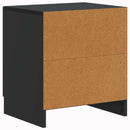 Natskab 2 pcs Sort 43 x 34,5 x 47 cm Konstrueret træ