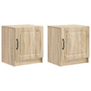 Natskab 2 pcs Sonoma-eg 43 x 34,5 x 47 cm Konstrueret træ