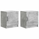 Natskab 2 pcs Betongrå 43 x 34,5 x 47 cm Konstrueret træ