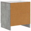 Natskab 2 pcs Betongrå 43 x 34,5 x 47 cm Konstrueret træ
