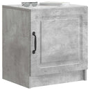 Natskab 2 pcs Betongrå 43 x 34,5 x 47 cm Konstrueret træ