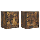 Natskab 2 pcs Røget eg 43 x 34,5 x 47 cm Konstrueret træ