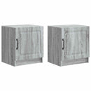 Natskab 2 pcs Grå sonoma-eg 43 x 34,5 x 47 cm Konstrueret træ