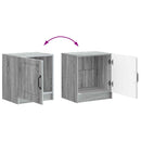 Natskab 2 pcs Grå sonoma-eg 43 x 34,5 x 47 cm Konstrueret træ