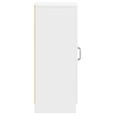 Sideboard Hvid højglans 33 x 34,5 x 87 cm Konstrueret træ