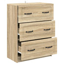 Skuffeskab Sonoma-eg 66 x 34,5 x 87 cm Konstrueret træ