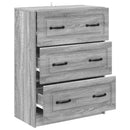 Skuffeskab Grå sonoma-eg 66 x 34,5 x 87 cm Konstrueret træ