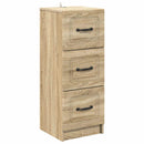 Skuffeskab Sonoma-eg 33 x 34,5 x 87 cm Konstrueret træ