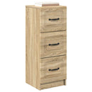 Skuffeskab Sonoma-eg 33 x 34,5 x 87 cm Konstrueret træ